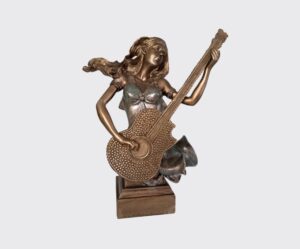 bronze-sculpture-of-a-maiden-playing-the-guitar